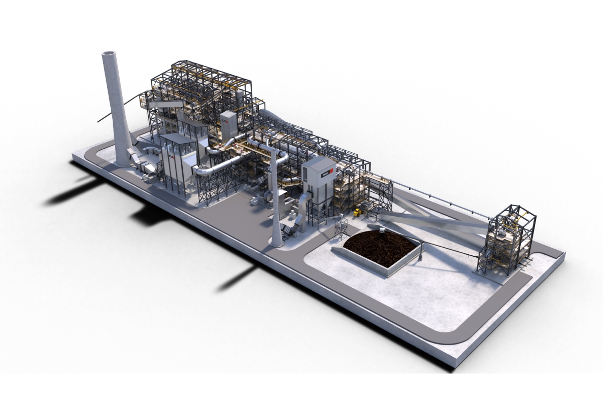Metso Compact-sized pellet plant 3D