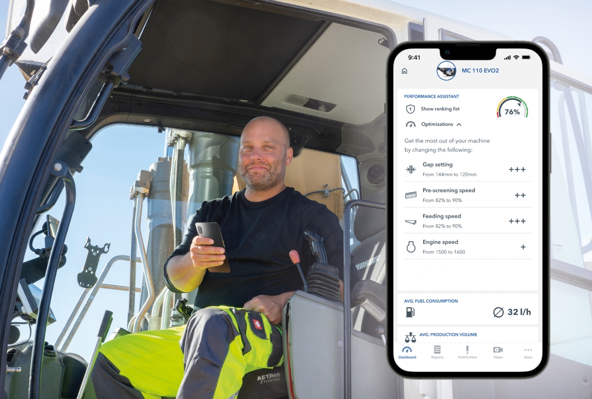 The new Performance Assist function from Kleemann helps operators to keep plant performance constant or to optimise it.