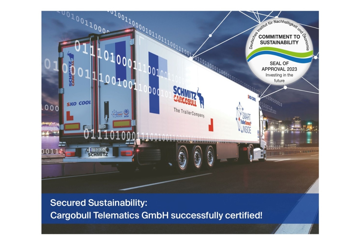Gesicherte Nachhaltigkeit Cargobull Telematics GmbH successfully certified 2 Hero