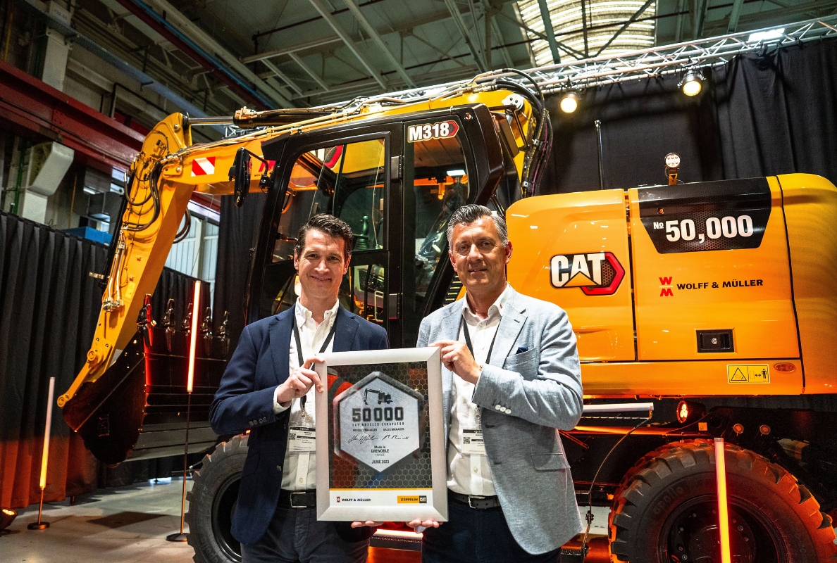 Mario Meier, Zeppelin Baumaschinen GmbH, Torsten Schuckert, Wolff & Müller Holding GmbH & Co. KG (Left to right).