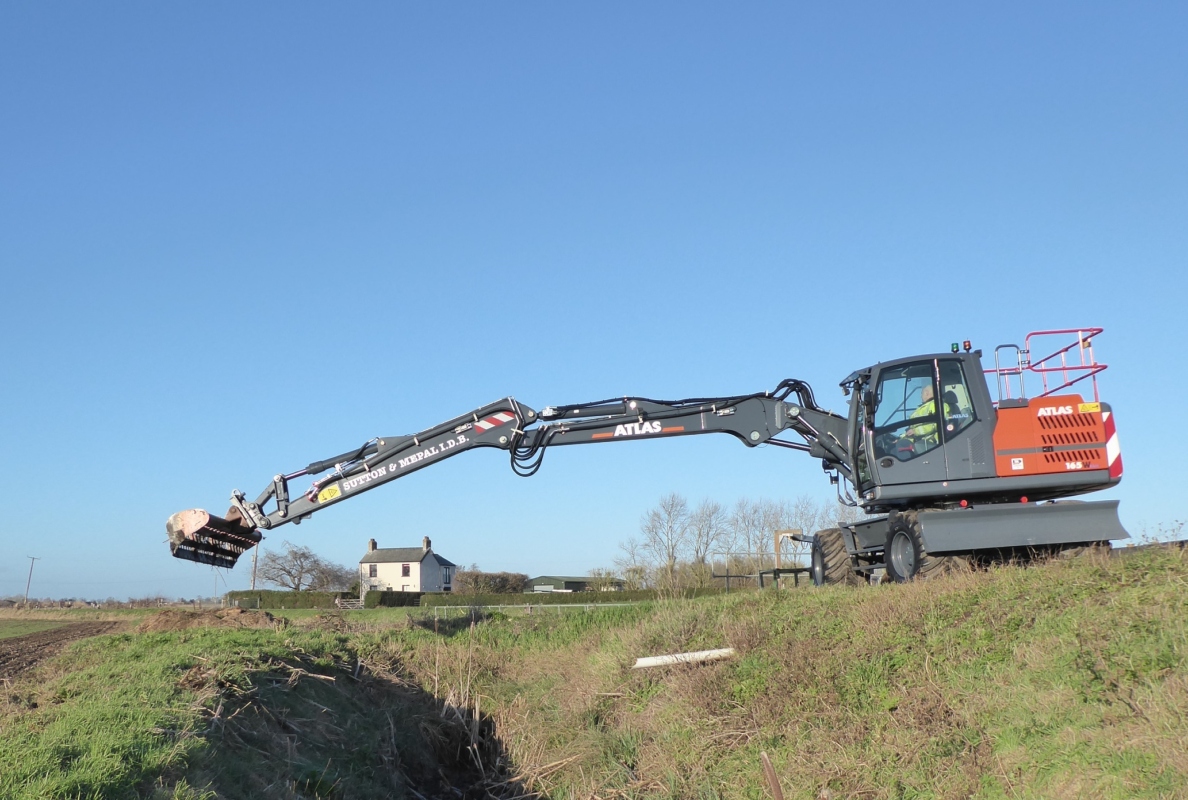 ATLAS 165W Excavator Delivered to Sutton and Mepal Internal Drainage Board