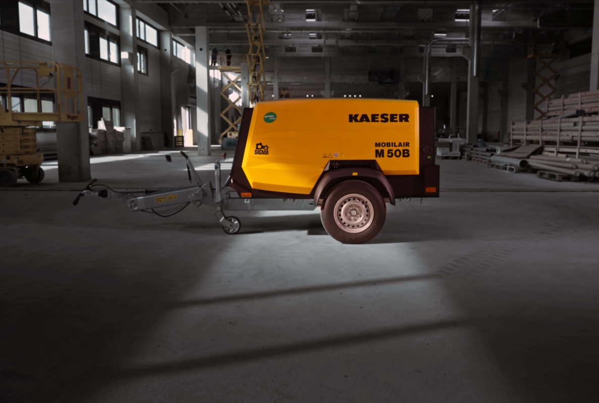 E-power from the battery: The M50B study opens the door to the future of portable compressors.