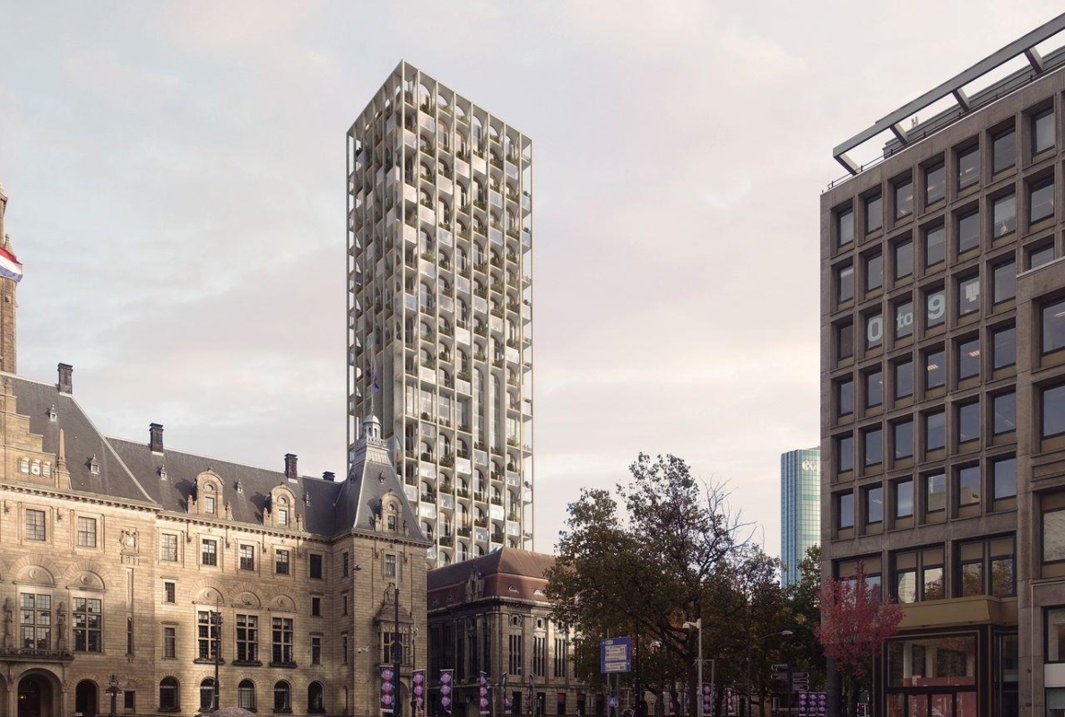 After its completion, the multi-purpose building of POST Rotterdam will be a striking example of blending modern architecture with the renovation of historical buildings.