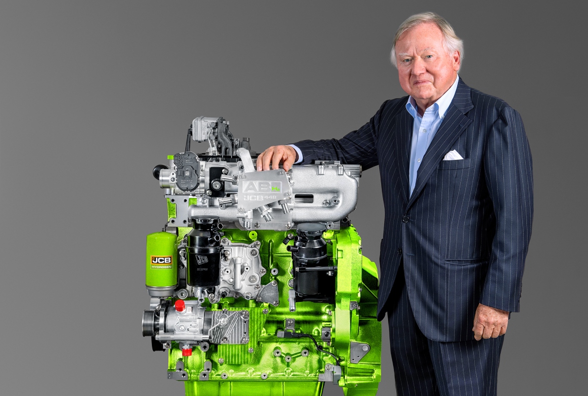 Lord Bamford and the JCB hydrogen engine