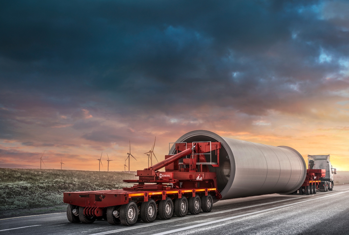 A combination featuring the K25L and WT70 – for wind tower segments of the most powerful wind turbines.