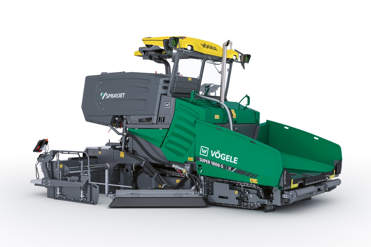 Joseph Vögele AG has upgraded the SUPER 1800-5 X SprayJet spray finisher to Dash 5 level.