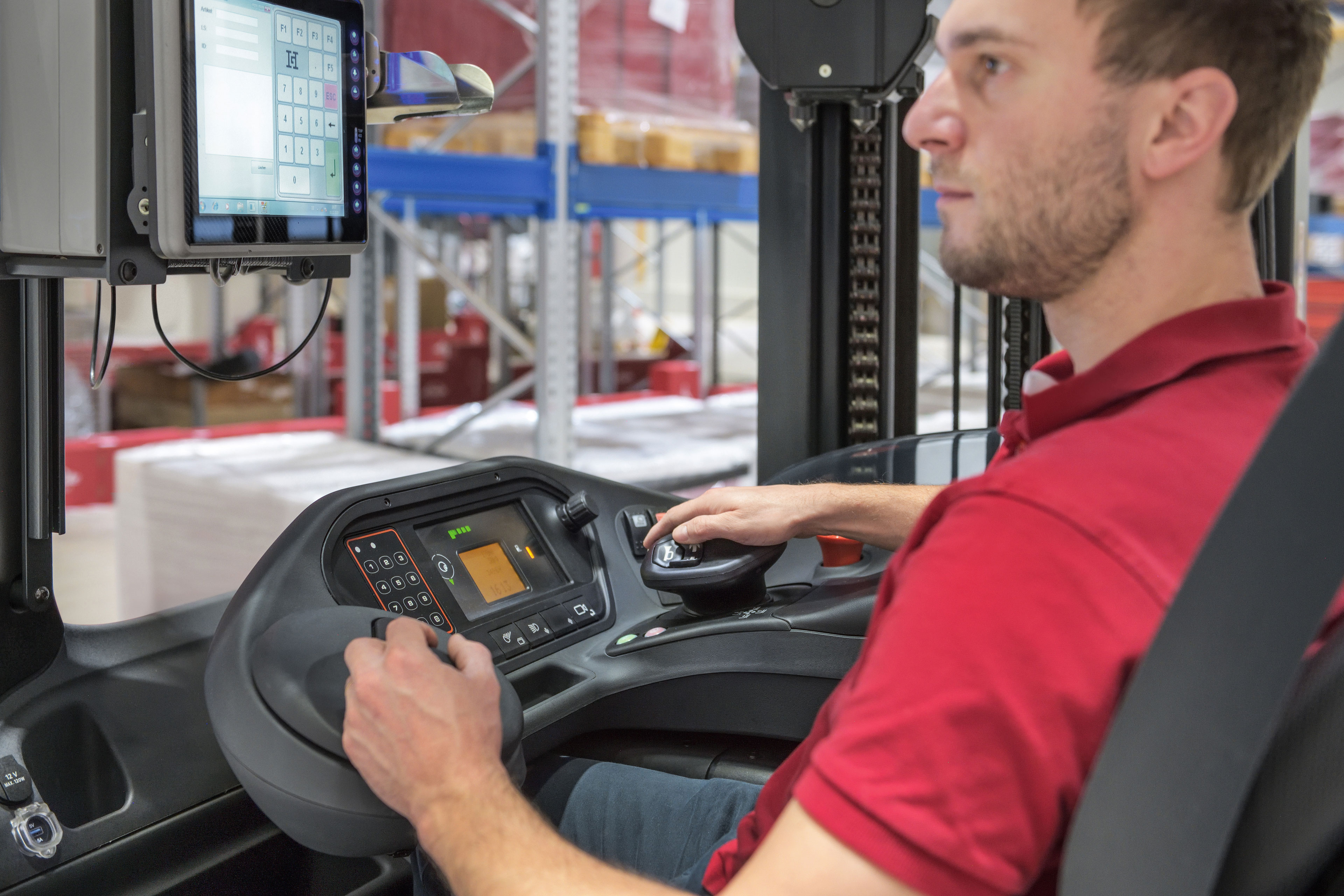 Linde reach truck