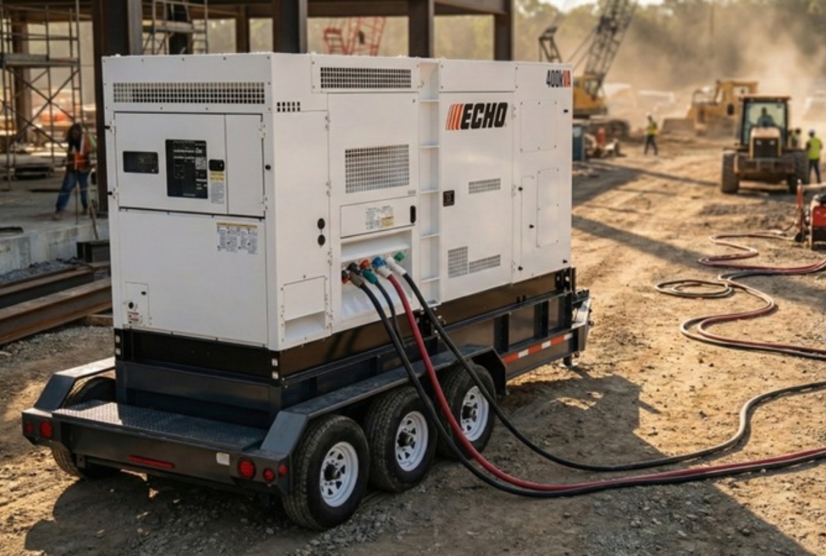 ECHO expands industrial power lineup with rental-ready light towers and 400 kVA generator