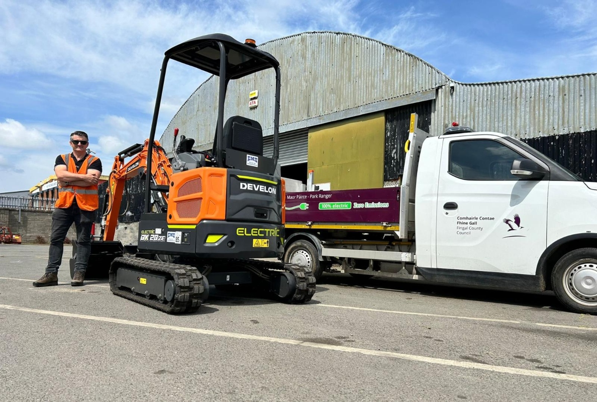EMS Supplies First Develon Electric Excavators in Ireland