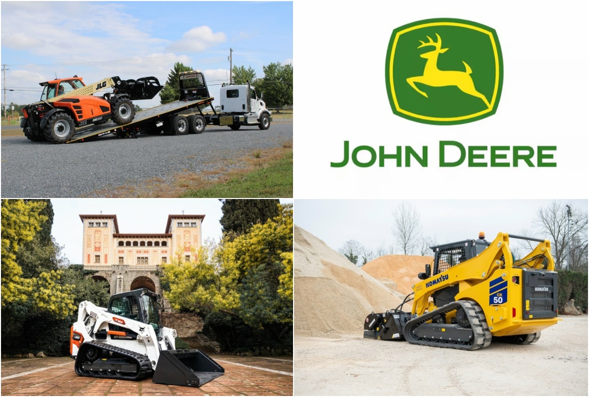 Product launches of May (Bobcat skid steer loaders, John Deere mowers, JLG trailers, and more)