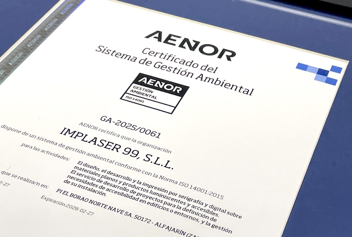 IMPLASER obtains ISO 14001 certification for environmental management systems