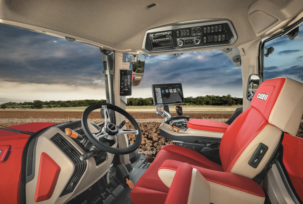 Case IH Optum 340 CVXDrive in the cab