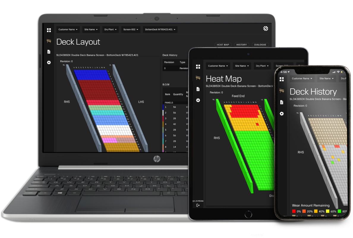 Deckmap digital tool screening media management