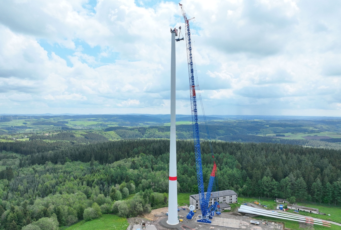 The LR 1800 1-0 can work at wind speeds of up to 13.4 m/s.