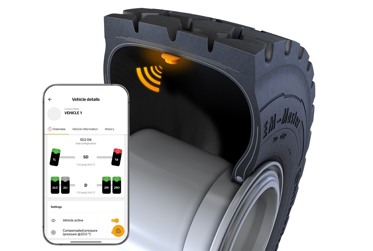 Continental creates a bridge between tire sensors and professional tire management for agricultural, earthmoving and port tires.