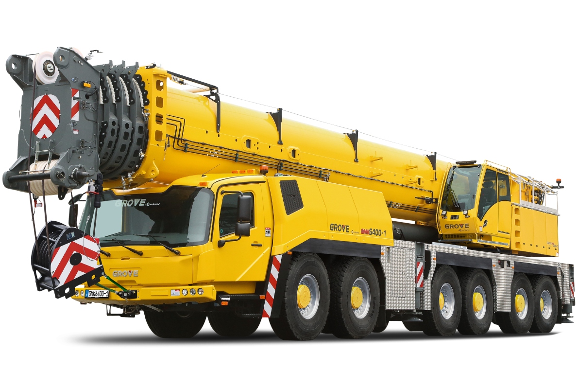 A Grove GMK6400-1 all-terrain crane, a popular model in Brazil, will be on display at M&T Expo.