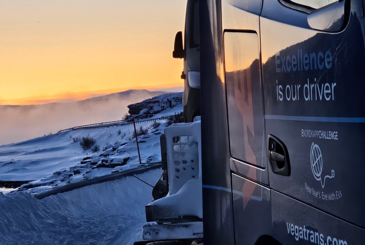 Premiere at the Arctic Circle: VEGA’s eActros 600 conquers the eNordkapp Challenge as the first battery-electric truck