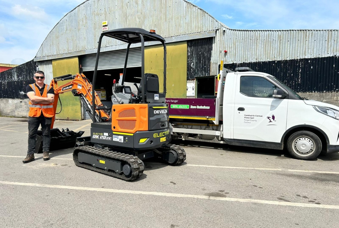 EMS Supplies First Develon Electric Excavators in Ireland