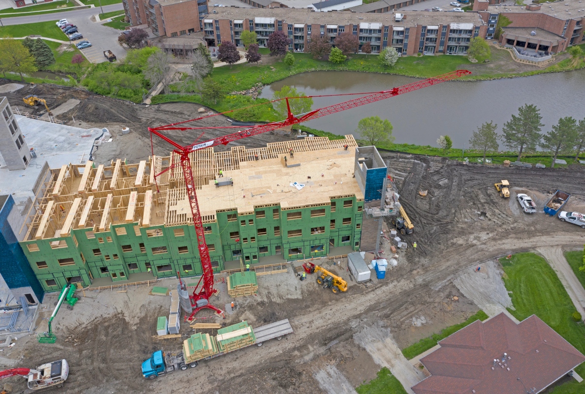Potain self-erecting cranes in action around the world.