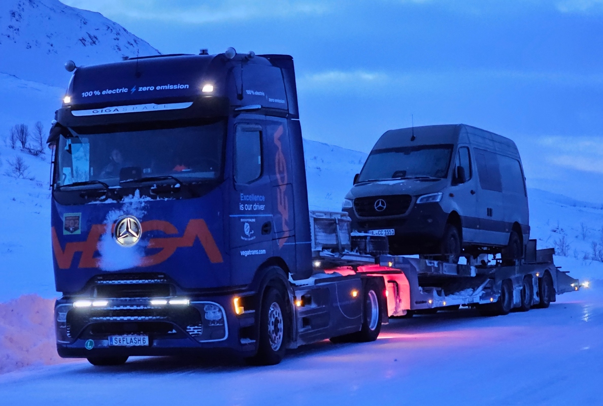 Premiere at the Arctic Circle: VEGA’s eActros 600 conquers the eNordkapp Challenge as the first battery-electric truck