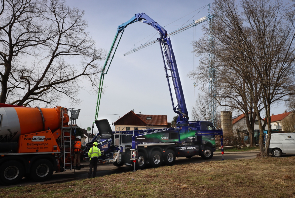 Volvo Trucks and Putzmeister have developed a fully electric alternative for pumping concrete.