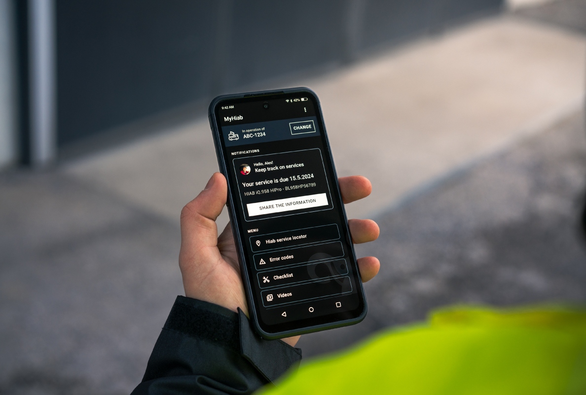 Hiab launches mobile app MyHiab for operators