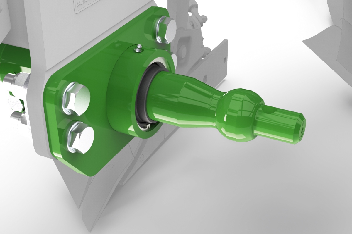 ProtectShaft cross shaft mounted in bearings with integrated balls