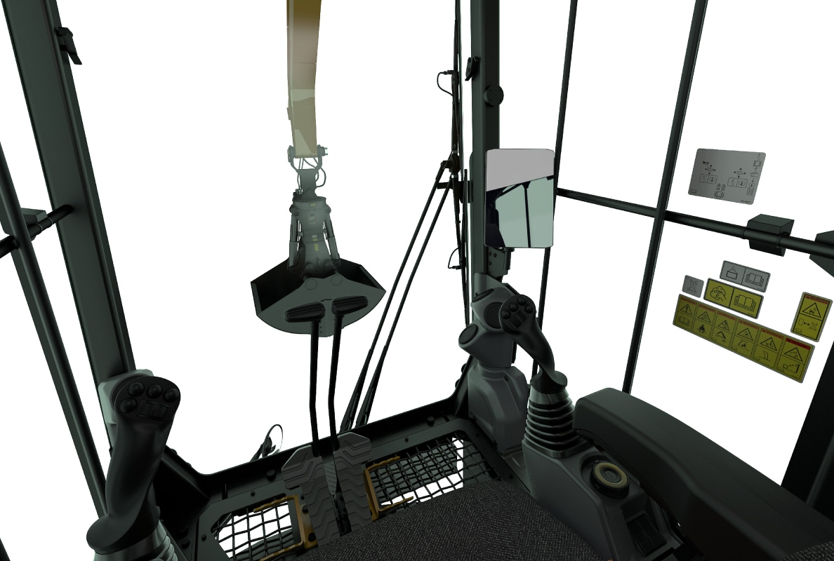 Cat MH3295 Material Handler cab
