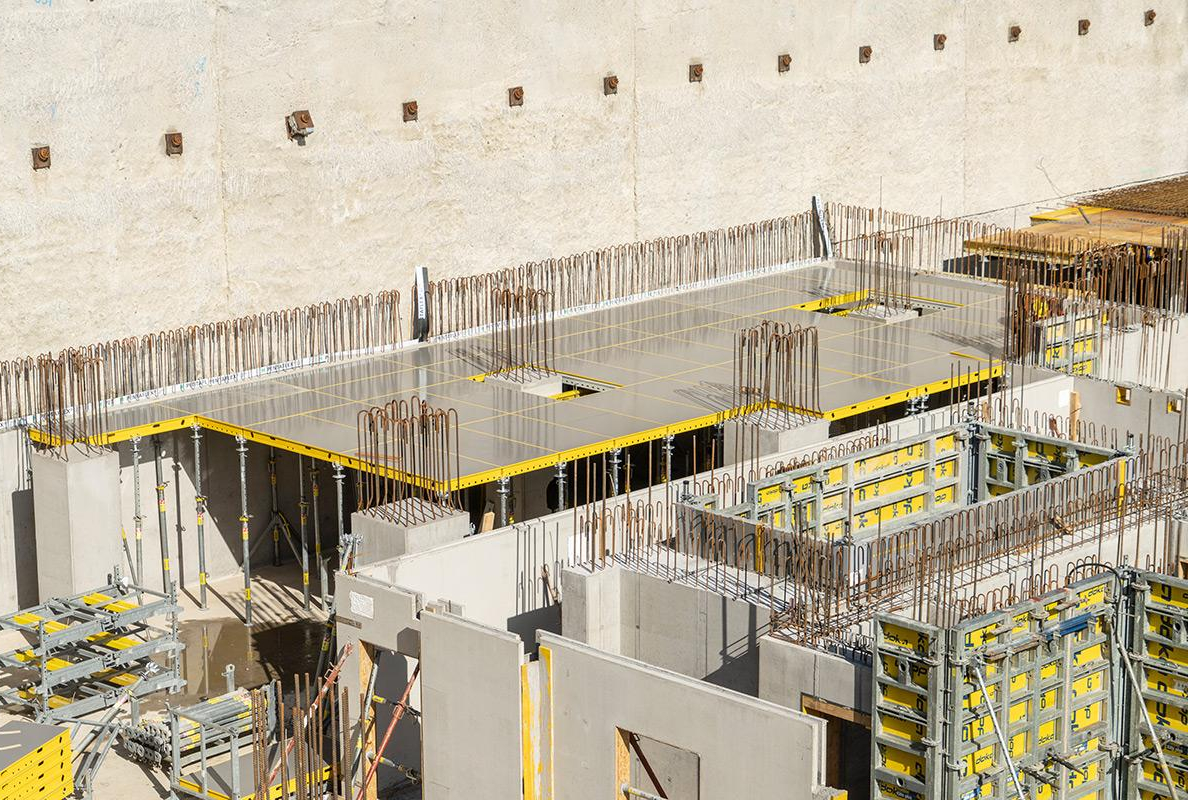 DokaXdek element in action at ARGE Quadrill, Linz – Austria.