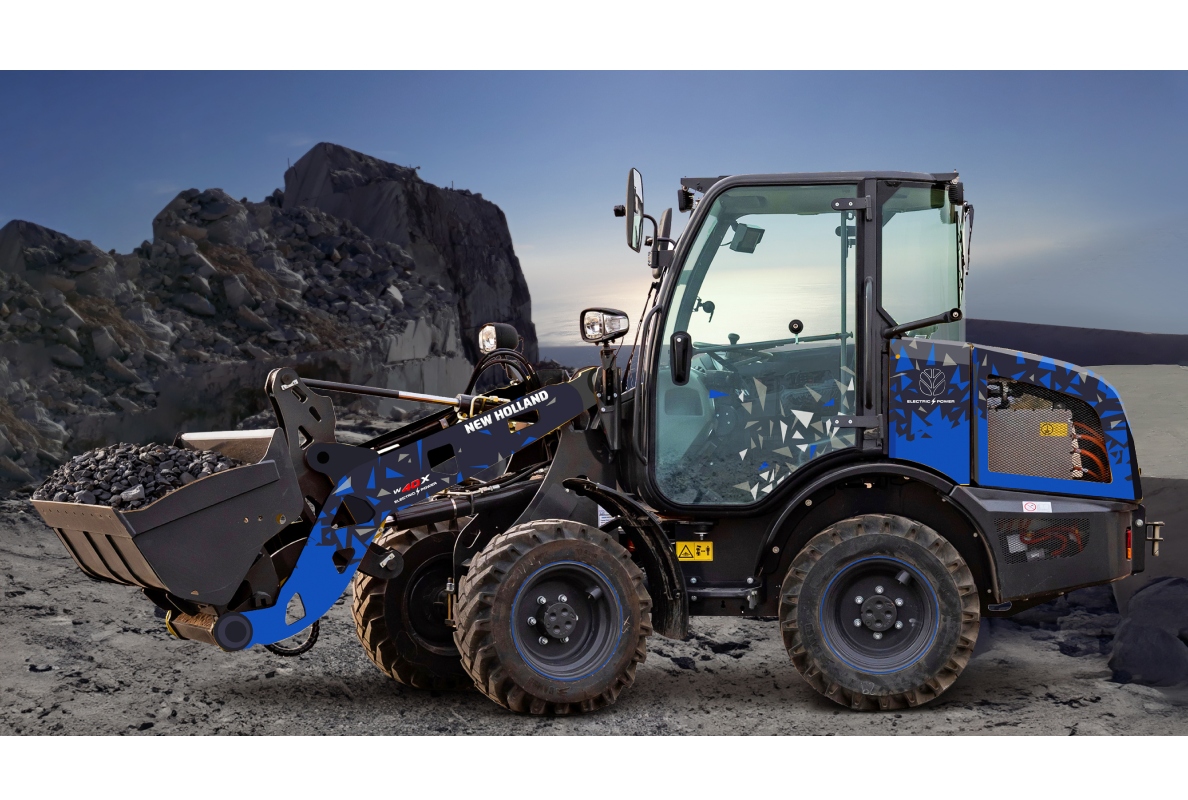 New Holland Construction W40X Electric Power compact wheel loader.