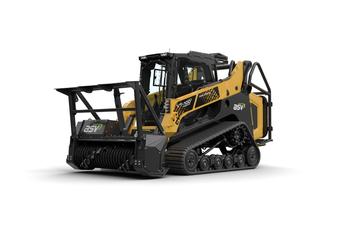 ASV’s VT-100 Forestry comes equipped with a 103.5 horsepower Tier 4 Final Yanmar diesel engine and standard 40 gpm high flow.