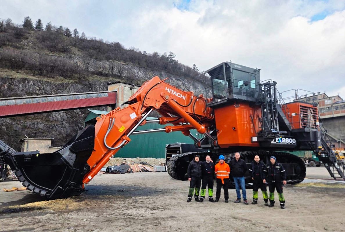 First electric Hitachi ultra-large excavator in south-east Europe modernises production and reduces emissions in Montenegro mine