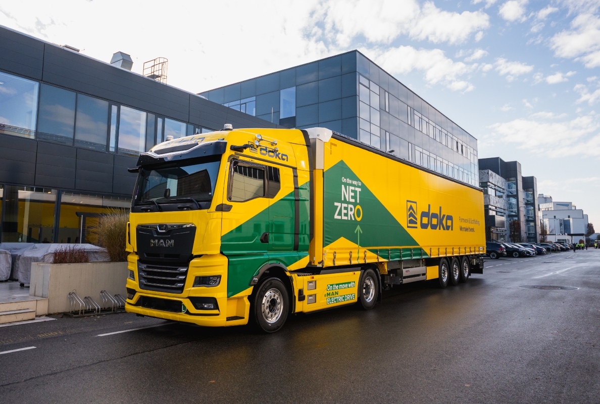 The electrification of vehicle fleets is a key lever of Doka’s sustainability strategy.