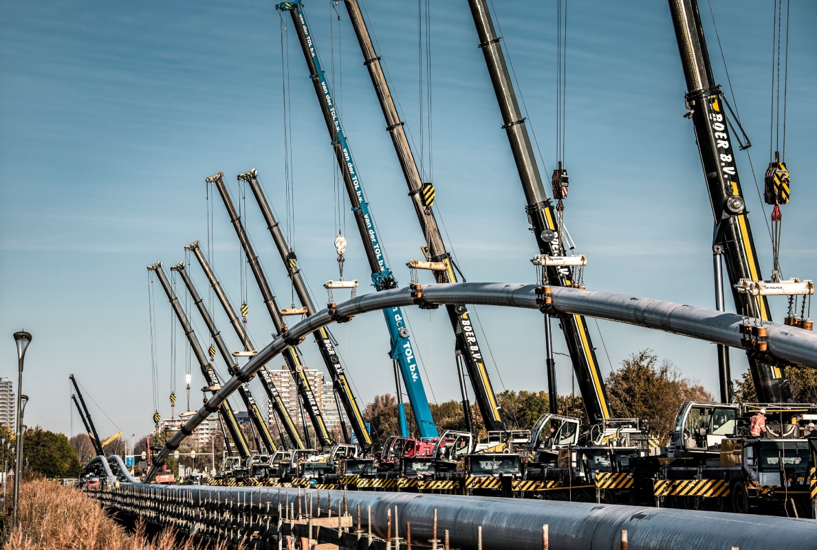 The Liebherr mobile cranes