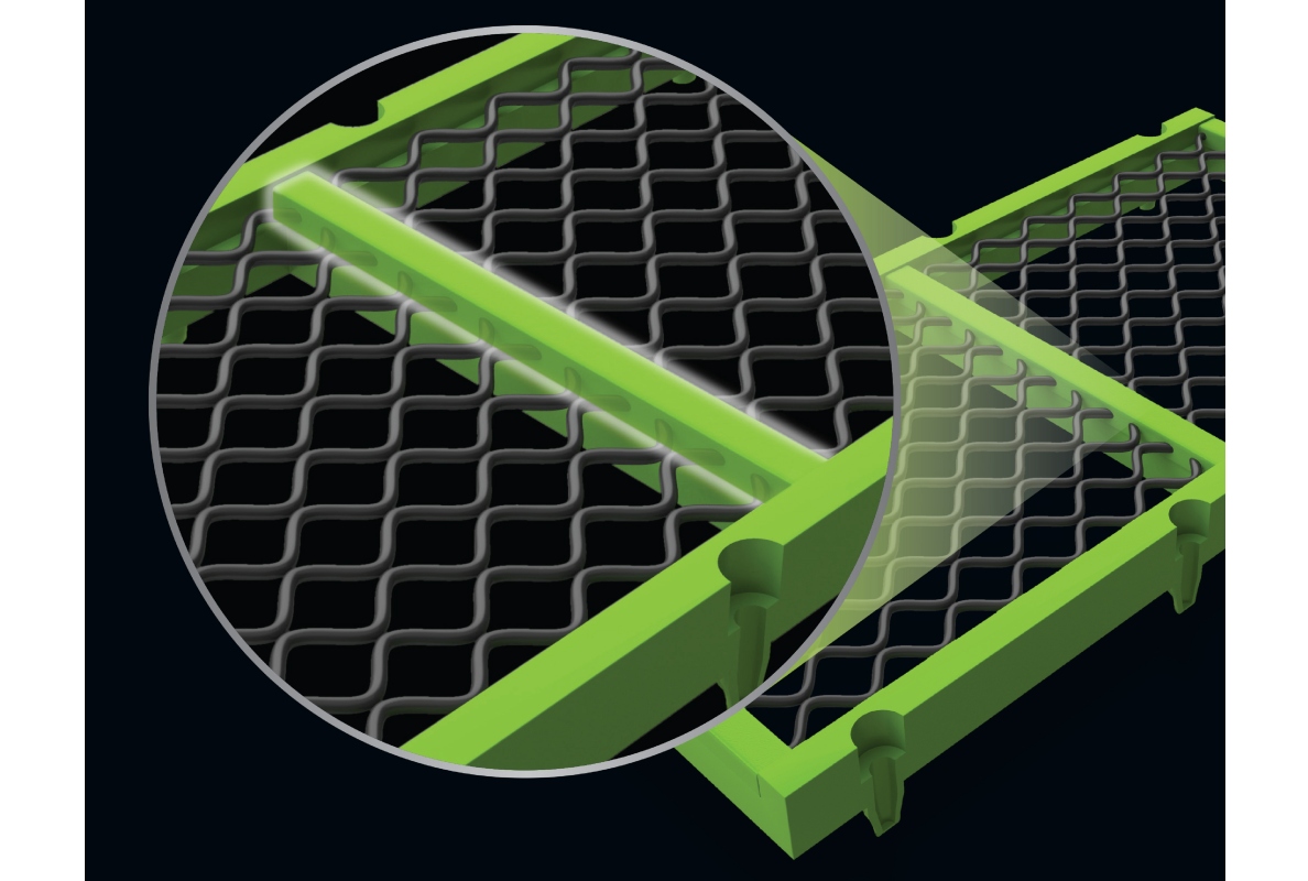 Advanced polyurethane strips match the lifespan of OPTIMUMWIRE®, maintaining screening integrity up to 10 times longer than traditional polyurethane in some cases.