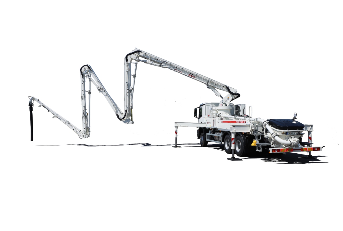 Putzmeister is presenting the new SY32 Z5-160 truck-mounted concrete pump together with SANY at bauma 2025