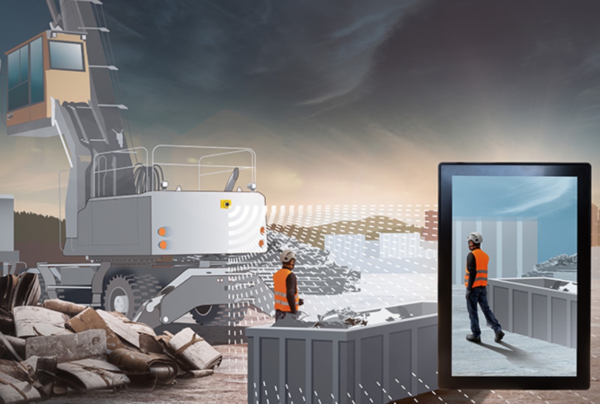 The LiXplore® digital camera-monitor system provides detailed work area monitoring and comfortable 360° surround view.