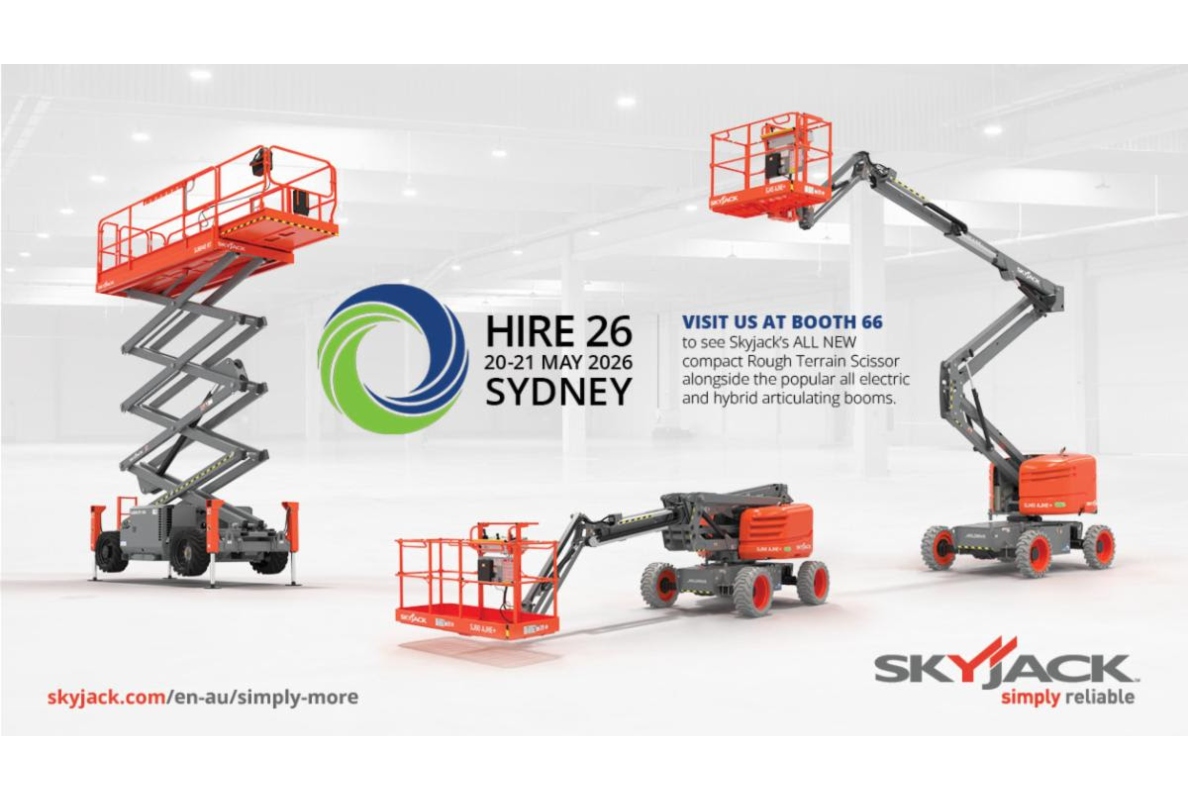 Skyjack Highlighting New Access Equipment at HIRE26 Convention in Sydney, Australia