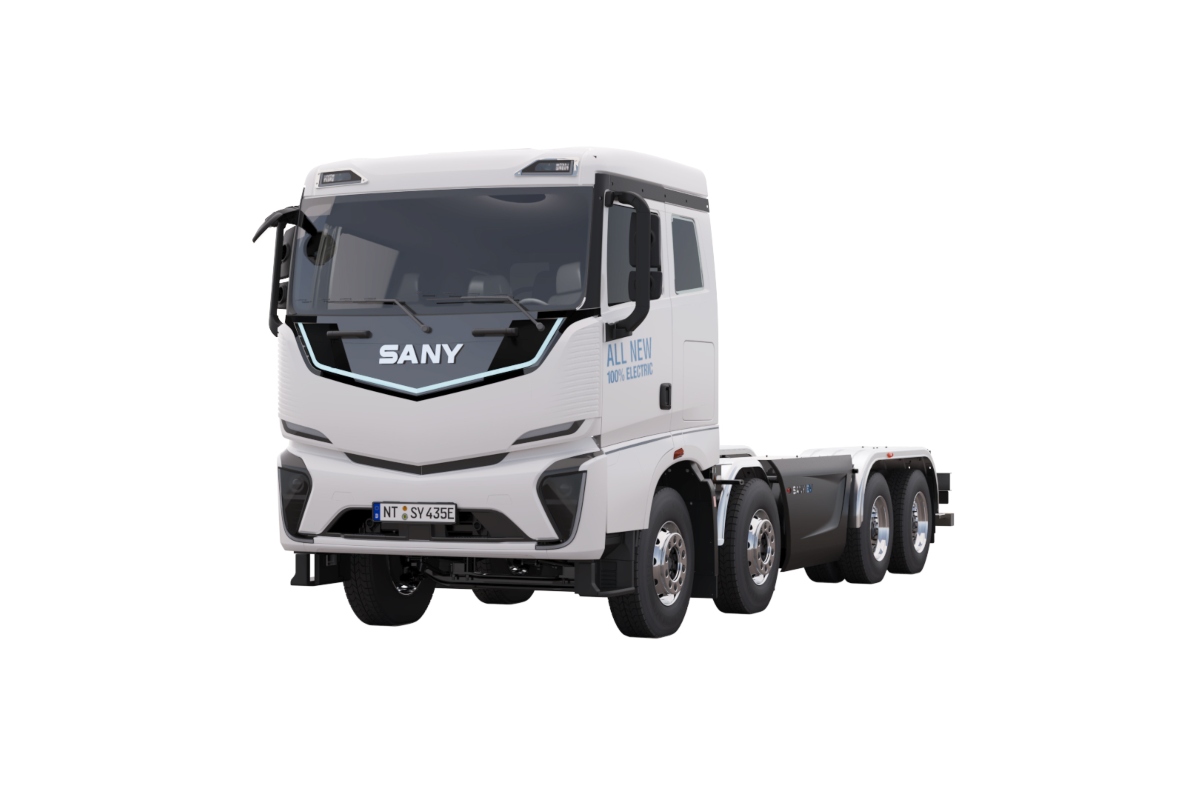 Efficiency meets flexibility – emission-free transport with the SANY eTRUCK e435 8x4