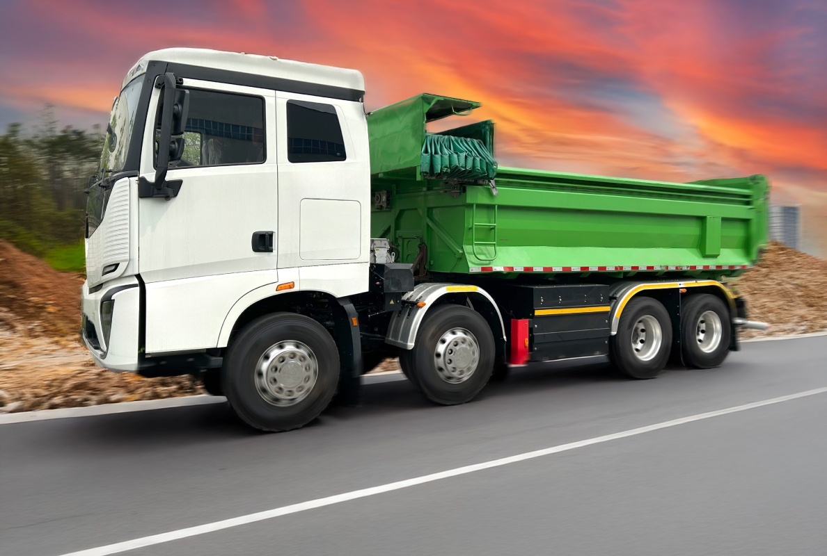 Efficiency meets flexibility – emission-free transport with the SANY eTRUCK e435 8x4
