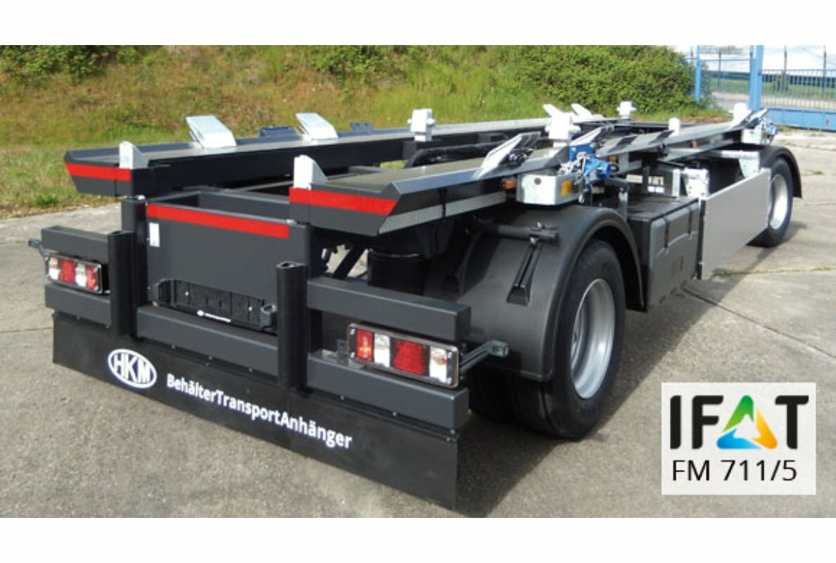 A18 turntable trailer for skip bins