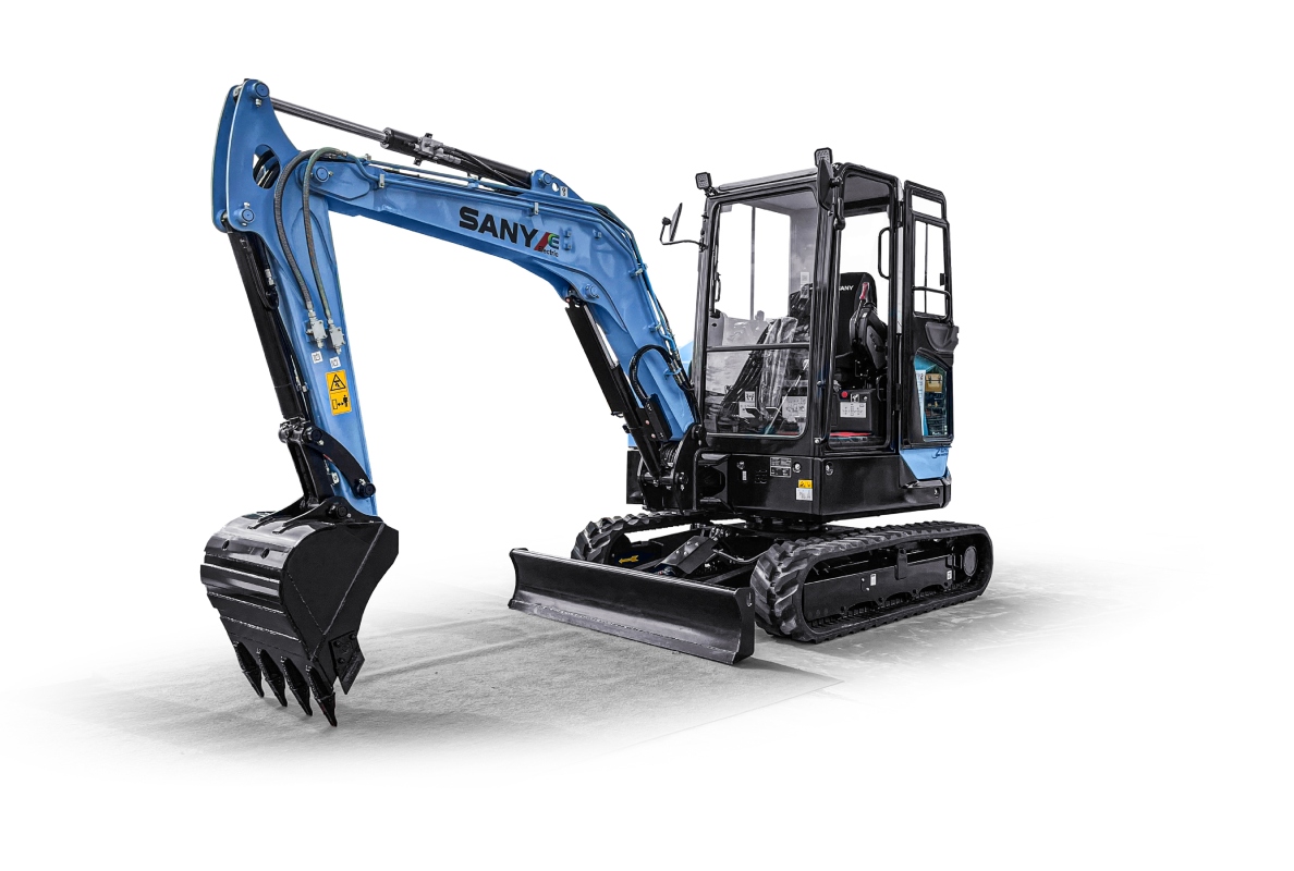 The new electric mini excavator SANY SY35E