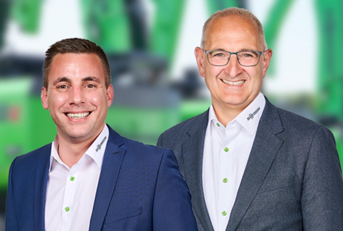 The new managing directors of SENNEBOGEN Vertriebs GmbH & Co. KG in Steinach: Peter Kröninger (left) and Christian Kaiser (right).