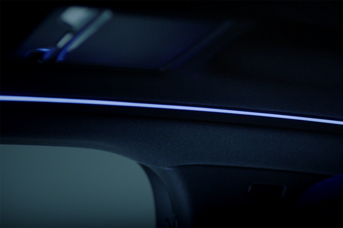 Lighting functions are seamlessly integrated into interior surfaces.