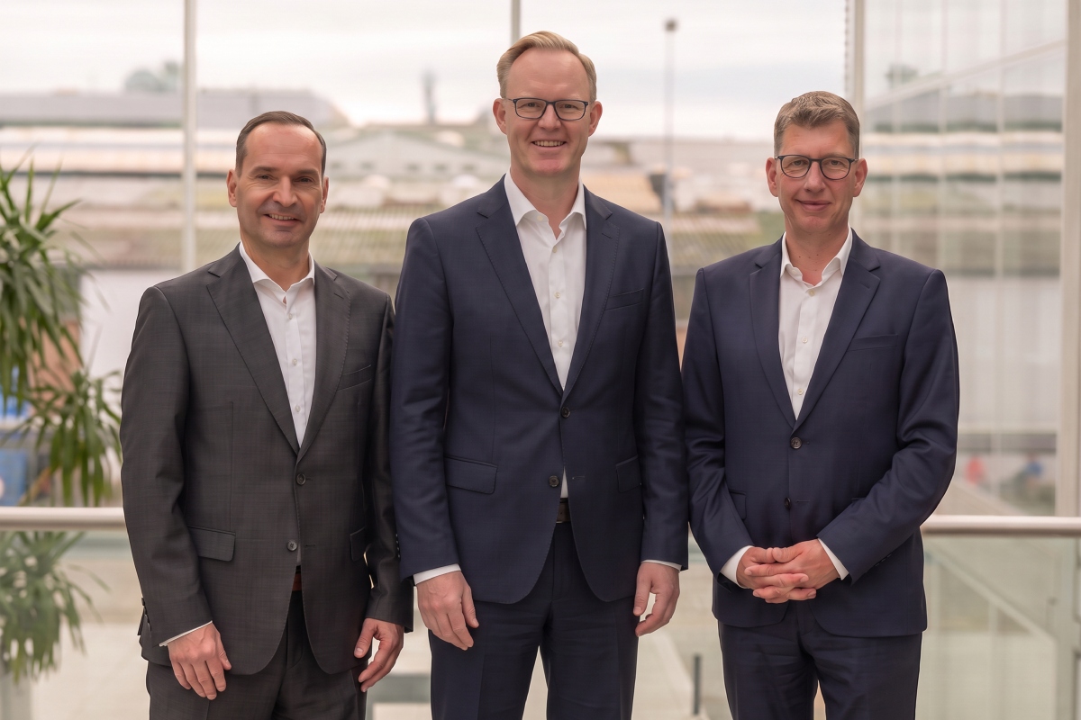 Klaus Kuhl (CFO), Robert von Keudell (CSO) and Dr Thomas Lange-Stalinski (CTO) (from left to right) form LEMKEN's new three-member management board.