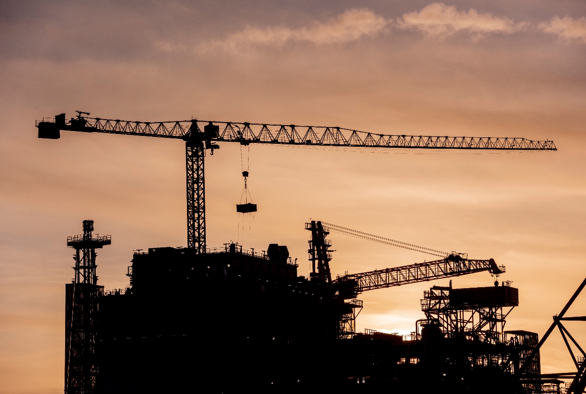Comansa 21LC1050 tower crane in the Aibel yard (Norway)