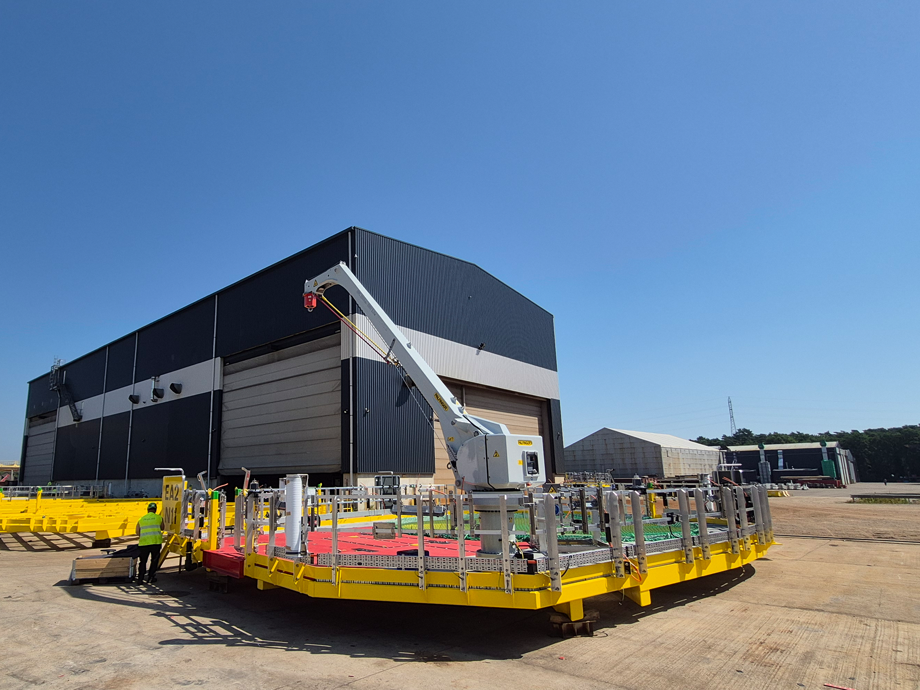A PALFINGER PF 160-5m davit crane for the East Anglia TWO offshore wind farm.