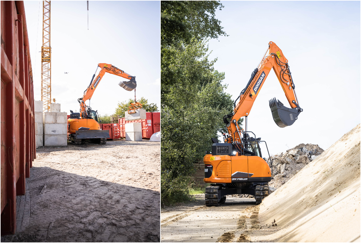 Doosan DX140LCR-7 <br> Image source: DOOSAN INFRACORE EUROPE