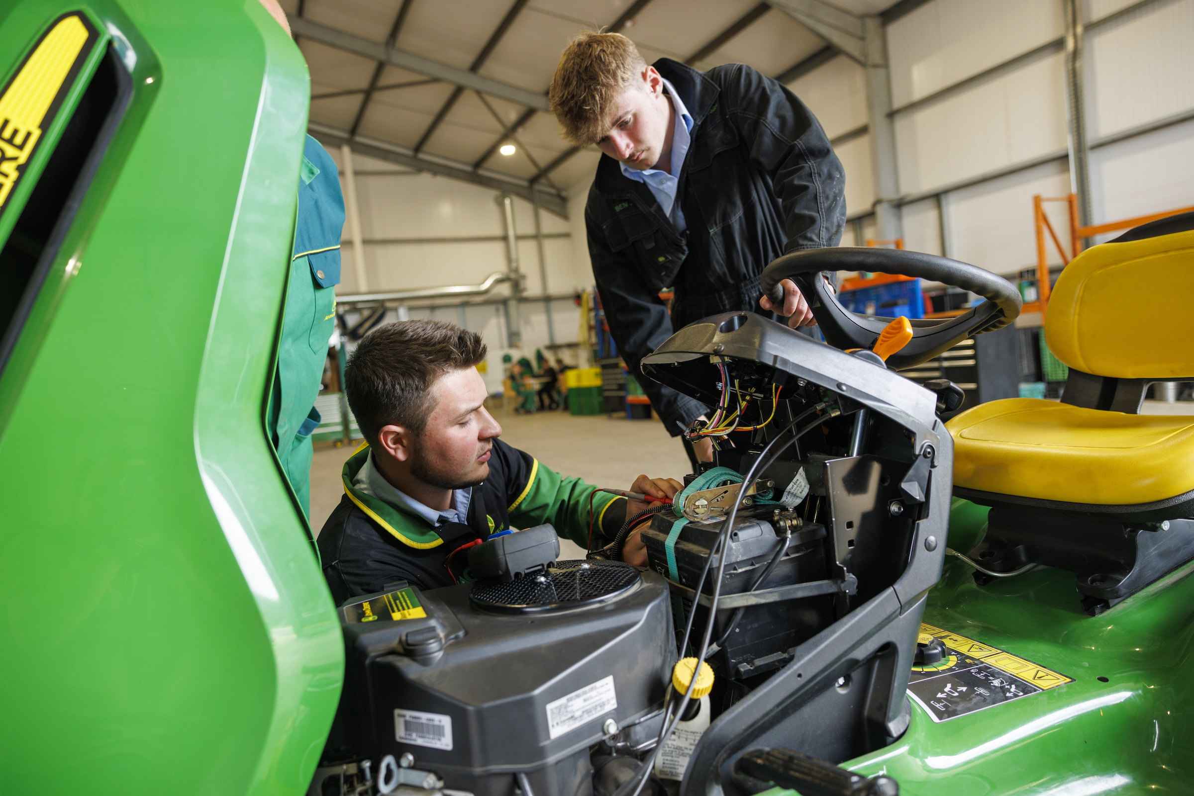 Apprentices can work on agricultural or turfcare machinery, or opt for a qualification in parts and service.