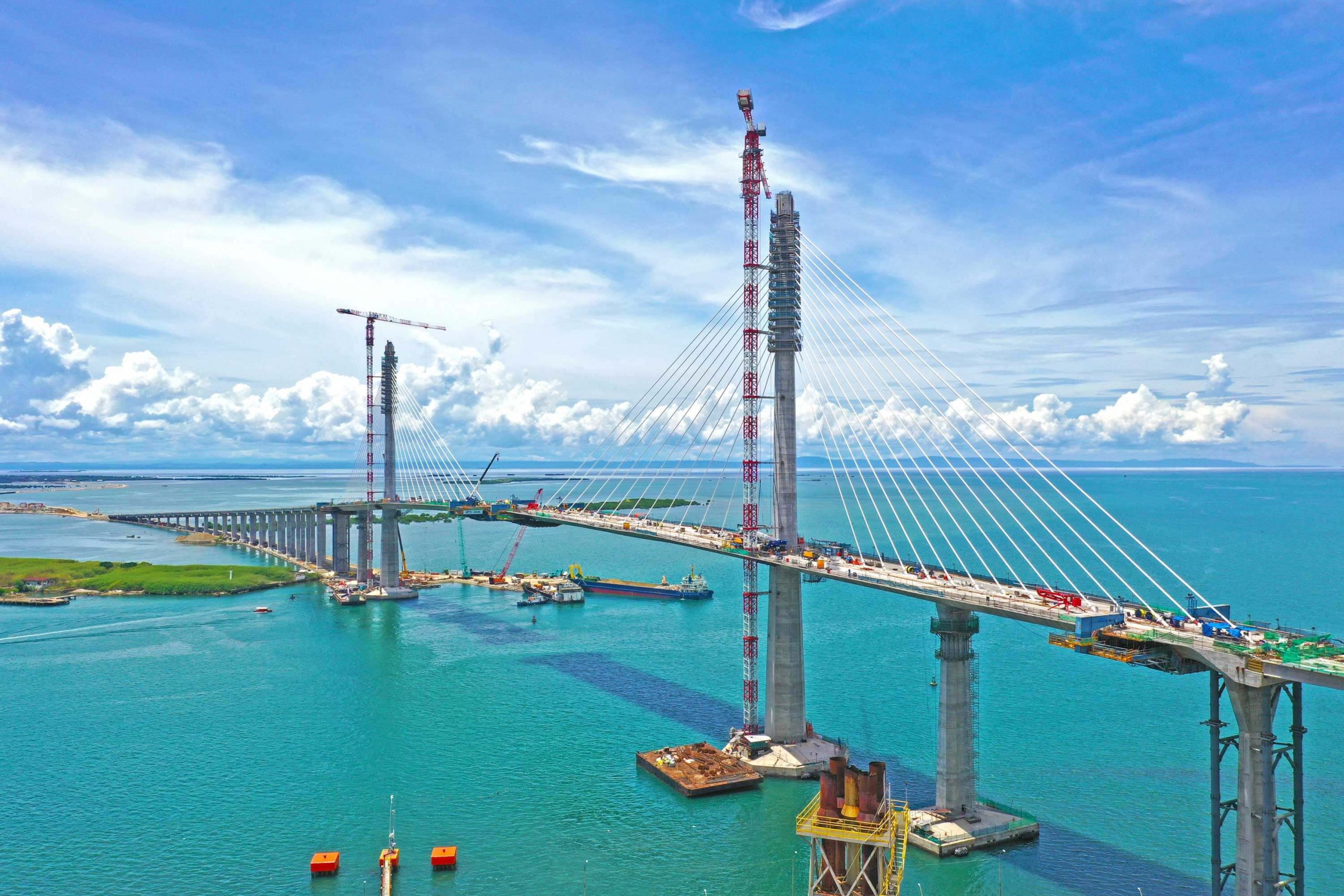 Bridge progress in August 2021 <br> Image source: COMANSA